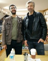 New New York friend and Karl Ove Knausgard (they're both really tall).